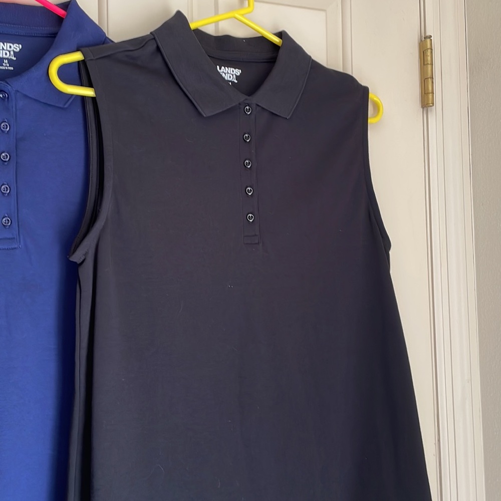 Two (2) Lands End 100% cotton sleeveless tops. - Picture 3 of 3